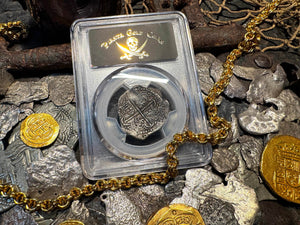 ATOCHA 2 REALES BOLIVIA 1622 SHIPWRECK PCGS 20 PIRATE SILVER COINS 1603-20