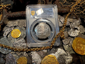 ATOCHA 4 REALES BOLIVIA 1622 SHIPWRECK PCGS PIRATE SILVER COINS 1603-12