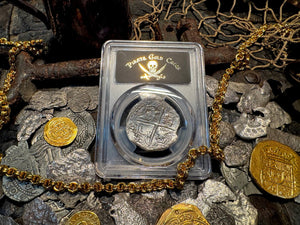 ATOCHA 4 REALES BOLIVIA 1622 SHIPWRECK PCGS PIRATE SILVER COINS 1603-12