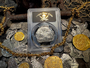 BOLIVIA ATOCHA 8 REALES 1622 SHIPWRECK PCGS PIRATE SILVER COINS 1617-21