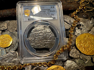 BOLIVIA ATOCHA 8 REALES 1622 SHIPWRECK PCGS PIRATE SILVER COINS 1617-21