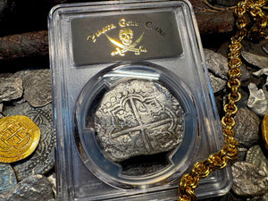 BOLIVIA ATOCHA 8 REALES 1622 SHIPWRECK PCGS PIRATE SILVER COINS 1617-21