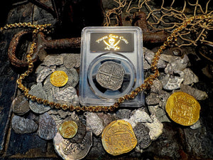 ATOCHA 4 REALES BOLIVIA 1622 SHIPWRECK PCGS PIRATE SILVER COINS 1618-20