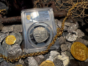 ATOCHA 4 REALES BOLIVIA 1622 SHIPWRECK PCGS PIRATE SILVER COINS 1618-20