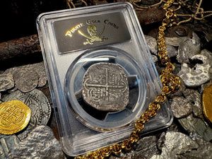 ATOCHA 4 REALES BOLIVIA 1622 SHIPWRECK PCGS PIRATE SILVER COINS 1618-20