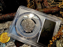 Load image into Gallery viewer, BOLIVIA 2 REALES ATOCHA DATED 1618 FISHER COA &amp; FLIP PIRATE SILVER COINS PCGS 20