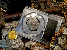 Load image into Gallery viewer, BOLIVIA 2 REALES ATOCHA DATED 1618 FISHER COA &amp; FLIP PIRATE SILVER COINS PCGS 20