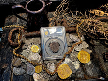 Load image into Gallery viewer, BOLIVIA 2 REALES ATOCHA DATED 1618 FISHER COA &amp; FLIP PIRATE SILVER COINS PCGS 20