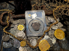 Load image into Gallery viewer, BOLIVIA 2 REALES ATOCHA DATED 1618 FISHER COA &amp; FLIP PIRATE SILVER COINS PCGS 20