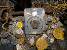 Load image into Gallery viewer, BOLIVIA 2 REALES ATOCHA DATED 1618 FISHER COA &amp; FLIP PIRATE SILVER COINS PCGS 20