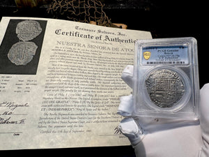 BOLIVIA DATED 1619! W/ COA! 8 REALES ATOCHA 1622 SHIPWRECK