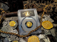 Load image into Gallery viewer, COLOMBIA 2 ESCUDOS 1701-14 PCGS 55 PIRATE GOLD COINS TREASURE DOUBLOON