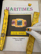 Load image into Gallery viewer, 1715 FLEET SHIPWRECK EMERALD &amp; AMETHYST RING PIRATE GOLD COINS TREASURE JEWELRY