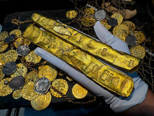 Load image into Gallery viewer, GOLD BAR ATOCHA 1622 SHIPWRECK SARGOSA MEL FISHER COA PIRATE GOLD COINS 28OZ