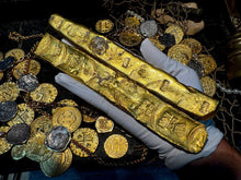 Load image into Gallery viewer, GOLD BAR ATOCHA 1622 SHIPWRECK SARGOSA MEL FISHER COA PIRATE GOLD COINS 28OZ