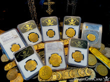 Load image into Gallery viewer, MEXICO 1714 8 ESCUDOS &quot;1715 FLEET SHIPWRECK&quot; NGC UNC PIRATE GOLD COINS TREASURE