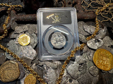 Load image into Gallery viewer, MEXICO ATOCHA MEL FISHER COA! 2 REALES 1622 SHIPWRECK PCGS PIRATE SILVER COINS