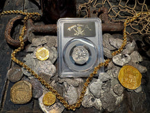 Load image into Gallery viewer, MEXICO ATOCHA MEL FISHER COA! 2 REALES 1622 SHIPWRECK PCGS PIRATE SILVER COINS