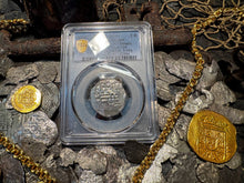 Load image into Gallery viewer, MEXICO ATOCHA MEL FISHER COA! 2 REALES 1622 SHIPWRECK PCGS PIRATE SILVER COINS