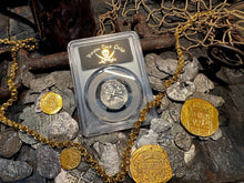 Load image into Gallery viewer, MEXICO ATOCHA MEL FISHER COA! 2 REALES 1622 SHIPWRECK PCGS PIRATE SILVER COINS