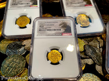 Load image into Gallery viewer, POP TOP!!! MEXICO 300th Ann. ESCUDO 1711-13 “1715 FLEET NGC 64 PIRATE GOLD COINS
