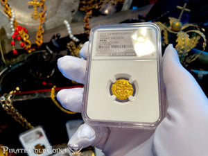 POP TOP!!! MEXICO 300th Ann. ESCUDO 1711-13 “1715 FLEET NGC 64 PIRATE GOLD COINS