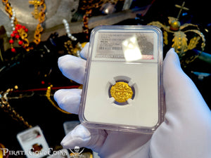POP TOP!!! MEXICO 300th Ann. ESCUDO 1711-13 “1715 FLEET NGC 64 PIRATE GOLD COINS