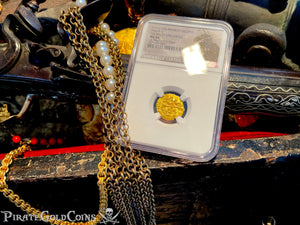 POP TOP!!! MEXICO 300th Ann. ESCUDO 1711-13 “1715 FLEET NGC 64 PIRATE GOLD COINS