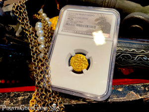 POP TOP!!! MEXICO 300th Ann. ESCUDO 1711-13 “1715 FLEET NGC 64 PIRATE GOLD COINS
