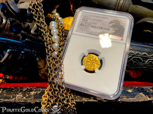 POP TOP!!! MEXICO 300th Ann. ESCUDO 1711-13 “1715 FLEET NGC 64 PIRATE GOLD COINS