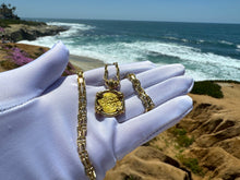 Load image into Gallery viewer, MEXICO 1 ESCUDO 1711-13 &quot;1715 FLEET SHIPWRECK&quot; DIAMOND BEZEL JEWELRY NECKLACE