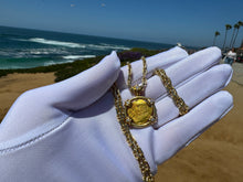 Load image into Gallery viewer, MEXICO 1 ESCUDO 1711-13 &quot;1715 FLEET SHIPWRECK&quot; DIAMOND BEZEL JEWELRY NECKLACE