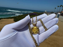 Load image into Gallery viewer, MEXICO 1 ESCUDO 1711-13 &quot;1715 FLEET SHIPWRECK&quot; DIAMOND BEZEL JEWELRY NECKLACE