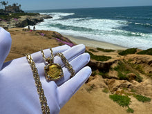 Load image into Gallery viewer, MEXICO 1 ESCUDO 1711-13 &quot;1715 FLEET SHIPWRECK&quot; DIAMOND BEZEL JEWELRY NECKLACE