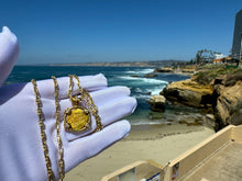 Load image into Gallery viewer, MEXICO 1 ESCUDO 1711-13 &quot;1715 FLEET SHIPWRECK&quot; DIAMOND BEZEL JEWELRY NECKLACE