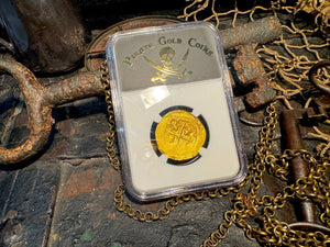 MEXICO 1715 FLEET part DATED 1713 4 ESCUDOS NGC 61 PIRATE GOLD COINS TREASURE