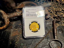 Load image into Gallery viewer, MEXICO 1715 FLEET part DATED 1713 4 ESCUDOS NGC 61 PIRATE GOLD COINS TREASURE