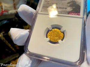 MEXICO 1 ESCUDO 1714 DATED ESCUDO 1715 FLEET SHIPWRECK NGC 65