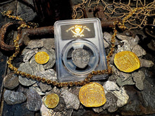 Load image into Gallery viewer, PERU ATOCHA LIMA PCGS 2 REALES w/ MEL FISHER TAG SHIPWRECK 1622 PIRATE COINS