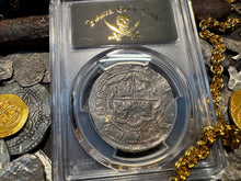 Load image into Gallery viewer, PERU 4 REALES ATOCHA LIMA MEL FISHER COA 1622 SHIPWRECK PCGS PIRATE SILVER COINS