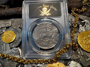 PERU 4 REALES ATOCHA LIMA MEL FISHER COA 1622 SHIPWRECK PCGS PIRATE SILVER COINS