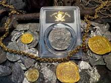 Load image into Gallery viewer, PERU 4 REALES ATOCHA LIMA MEL FISHER COA 1622 SHIPWRECK PCGS PIRATE SILVER COINS