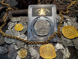 PERU 4 REALES ATOCHA LIMA MEL FISHER COA 1622 SHIPWRECK PCGS PIRATE SILVER COINS