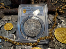 Load image into Gallery viewer, PERU 4 REALES ATOCHA LIMA MEL FISHER COA 1622 SHIPWRECK PCGS PIRATE SILVER COINS