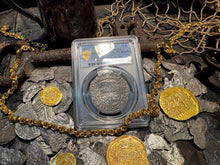 Load image into Gallery viewer, PERU 4 REALES ATOCHA LIMA MEL FISHER COA 1622 SHIPWRECK PCGS PIRATE SILVER COINS