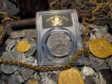 Load image into Gallery viewer, PERU 4 REALES ATOCHA LIMA MEL FISHER COA 1622 SHIPWRECK PCGS PIRATE SILVER COINS