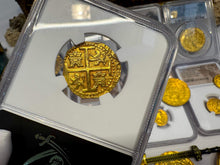 Load image into Gallery viewer, PERU 4 ESCUDOS 1700 FINEST 1715 FLEET SHIPWRECK NGC 63 PIRATE GOLD COINS