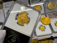 Load image into Gallery viewer, PERU 4 ESCUDOS 1700 FINEST 1715 FLEET SHIPWRECK NGC 63 PIRATE GOLD COINS