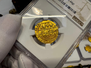 PERU 4 ESCUDOS 1700 FINEST 1715 FLEET SHIPWRECK NGC 63 PIRATE GOLD COINS