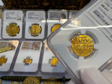 Load image into Gallery viewer, PERU 4 ESCUDOS 1700 FINEST 1715 FLEET SHIPWRECK NGC 63 PIRATE GOLD COINS